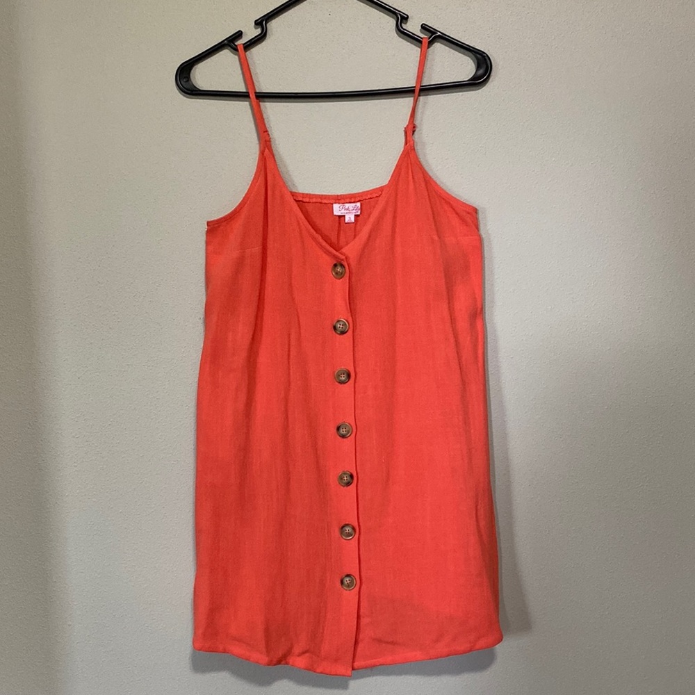 Soft orange babydoll dress